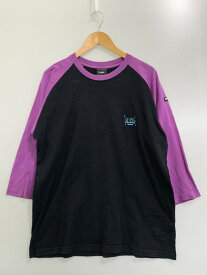 【中古】【メンズ】NEIGHBORHOOD ネイバーフッド TSNH-CS14 COTTON PRINT RAGLAN 3/4 T-SHIRT 七分袖 ラグラン コットン プリントTシャツ ティーシャツ サイズ：XL カラー：ブラック/パープル 万代Net店