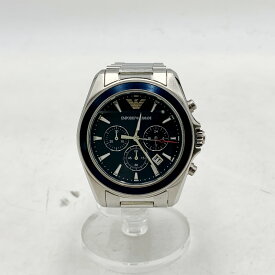 【中古】【メンズ】EMPORIO ARMANI AR-6091 エンポリオ・アルマーニ クロノグラフ 時計 サイズ：下記参照 カラー：ブルー×シルバー 万代Net店