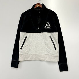 【中古】【メンズ】PALACE Skateboards Tech Jumper パレス ハーフジップ スウェット テックジャンパー トップス サイズ：M カラー：ブラック×グレー 万代Net店