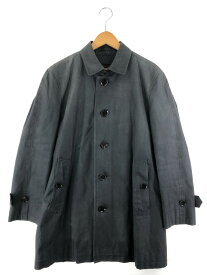 【中古】【メンズ】BURBERRY LONDON SOUTIEN COLLAR COAT A1A03-692-29 01601-01 バーバリー ロンドン ライナー付き ステンカラーコート アウター サイズ：M カラー：チャコール 万代Net店