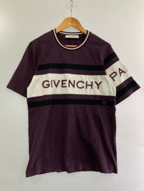 【中古】【メンズ】GIVENCHY フロントロゴ刺繍Tシャツ BM70HR3002 18AW ジバンシィ 半袖トップス サイズ：S カラー：パープル 紫 万代Net店