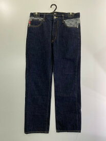 【中古】【メンズ】STUSSY ステューシー ROUGH AND RUGGED DENIM MONOGRAM DENIM PANTS デニムパンツ ボトムス サイズ：32 カラー：インディゴブルー 万代Net店