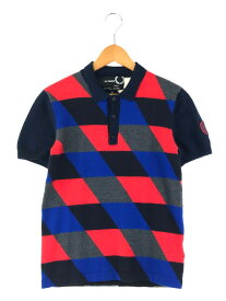 【中古】【メンズ】RAF SIMONS × FREDPERRY WOOL POLO SHIRT SK6024 ラフシモンズ フレッドペリー 別注 コラボ ウール ポロシャツ 半袖 トップス サイズ：S カラー：マルチカラー 万代Net店