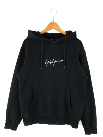 【中古】【メンズ】NEW ERA × Yohji Yamamoto POUR HOMME 18AW SIGNATURE LOGO SWEAT PULLOVER HOODIE HV-T40-077 ニューエラ ヨウジヤマモト プールオム 別注 コラボ シグネチャーロゴ スウェットプルオーバーフーディー パーカー サイズ：S カラー：ブラック 万代Net店