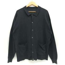 【中古】【メンズ】 crepuscule クレプスキュール KNIT SHIRT 2101-006 ニットシャツ カーディガン 長袖 トップス モード系 140-240305-rs-05-fur サイズ：2 カラー：チャコールグレー 万代Net店