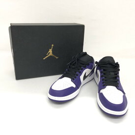 【中古】【メンズ】 NIKE ナイキ AIR JORDAN 1 LOW COURT PURPLE 553558-500 エアジョーダン 1 ロー コートパープル スニーカー 靴 160-240310-hn-01-fur サイズ：28.0cm US 10 カラー：コートパープル/ホワイト 万代Net店