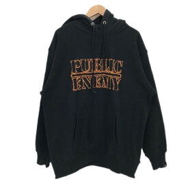 【中古】【メンズ】 APPLEBUM×PUBLIC ENEMY アップルバム×パブリックエネミー Fire Logo Sweat Parka ファイア ロゴ スウェット パーカ トップス 142-240311-hn-06-fur サイズ：XL カラー：ブラック 万代Net店