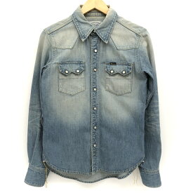 【中古】【メンズ】 STUDIO D’ARTISAN ステュディオダルチザン DENIM SHIRT デニムシャツ ウエスタンシャツ 長袖 トップス アメカジ系 145-240408-rs-06-fur サイズ：S カラー：インディゴ 万代Net店