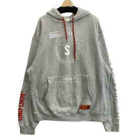 【中古】【メンズ】 HERON PRESTON DSNY GREY MARL PULL OVER HOODIE オーバーサイズ パーカー フーディー トップス ブランド 古着 141-240420-gm-6-fuz サイズ：XL カラー：グレー 万代Net店