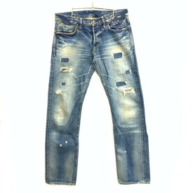 【中古】【メンズ】 HYSTERIC GLAMOUR ヒステリックグラマー 4AP-2102 DENIM PANTS デニムパンツ ジーンズ ダメージ加工 ブランド ボトムス 古着 153-240428-gm-20-fuz サイズ：W30 カラー：インディゴ 万代Net店