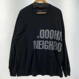 【中古品】【メンズ】 NEIGHBORHOOD ネイバーフッド NEIGHBORHOOD LOGO ロングスリーブTシャツ 長袖 ロンT 142-250630-nm-06-fuz サイズ：SIZE:XXL カラー：ブラック 万代Net店
