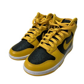 【中古美品】【レディース】 NIKE ナイキ WU-TANG CLAN ウータン・クラン HJ4320-001 DUNK HIGH RETRO PRM "BLACK AND POLLEN" ダンク ハイ スニーカー 160-260405-gm-07-fuz サイズ：23cm カラー：イエロー 万代Net店