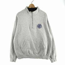 ハーフジップ グレー huf トレーナー HUF ハフ トレーナー スウェット 