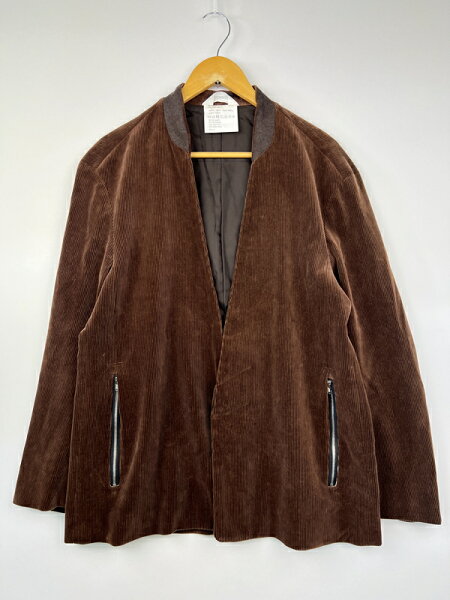 【中古品】【メンズ】  DIGAWEL ディガウェル NO COLLAR JACKET (1)(CORDUROY) DWROB023 ノーカラージャケット ライトアウター 140-260815-kk-05-hon サイズ：2 カラー：ブラウン 万代Net店