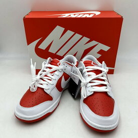 【中古】【メンズ】 NIKE ナイキ DUNK LOW RETRO DD1391-600 ダンク ロー レトロ スニーカー シューズ 靴 160-240420-mk-03-izu サイズ：28cm カラー：UNIVERSITY RED/WHITE-TOTAL ORANGE 万代Net店