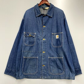 【中古】【メンズ】 Carhartt カーハート デニムチョアコート カバーオール デニムジャケット ワークジャケット アウター 146-240425-mk-09-izu カラー：インディゴ 万代Net店