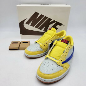 【中古】【メンズ】 NIKE ナイキ × TRAVIS SCOTT トラヴィス・スコット WMNS AIR JORDAN 1 LOW OG SP DZ4137-700 ウィメンズ エアジョーダン1 スニーカー シューズ 靴 160-240601-as-01-izu サイズ：27cm カラー：CANARY/RACER BLUE-LIGHT SILVER 万代Net店