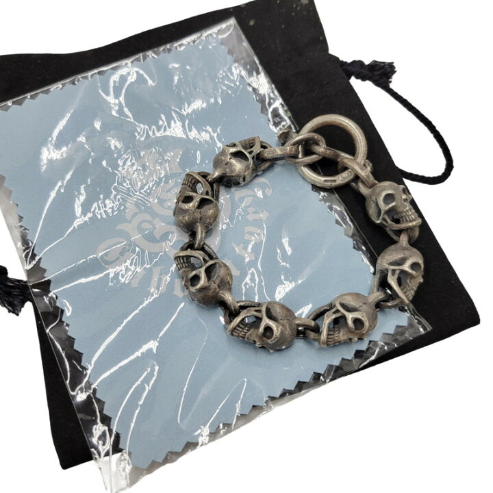 楽天市場】【中古品】【メンズ】 GABORATORY SV925 7 SKULL BRACELET 