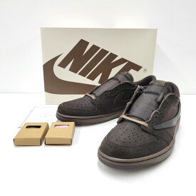 【中古美品】【メンズ】 NIKE ナイキ × TRAVIS SCOTT トラヴィススコット AIR JORDAN 1 LOW OG SP DM7866-202 エアジョーダン1 ロー OG SP スニーカー シューズ 靴 160-250204-as-04-izu サイズ：30cm カラー：DARK MOCHA/BLACK-VELVET BROWN 万代Net店
