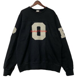 【中古品】【メンズ】 POP TRADING COMPANY ポップトレーディングカンパニー COLLEGE CREWNECK SWEAT カレッジ クルーネック スウェット トップス 141-260508-kh-05-izu サイズ：XL カラー：ブラック 万代Net店