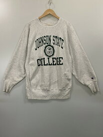 【中古】【メンズ】 CHAMPION-REVERSE WEAVE 刺繍タグ USA製 90S JOHNSON STATE COLLEGE LOGO SWEAT SHIRT チャンピオン リバースウィーブ スウェット トップス 146-240228-ks-03-min サイズ：XL カラー：グレー 万代Net店