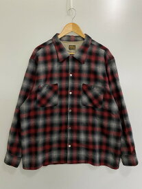 【中古】TENDERLOIN テンダーロイン 08AW T-WOOL SHT RED ウールシャツ 長袖シャツ トップス 142-240228-yn-11-min サイズ：XL カラー：レッド 万代Net店