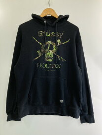 【中古】【メンズ】 STUSSY ステューシー HOLDEN CAMO SNOW SKULL HOODED SWEATSHIRT ホールデン カモ スノー スカル フーデッド スウェットシャツ パーカー トップス 142-240307-yn-05-min サイズ：L カラー：ブラック 万代Net店