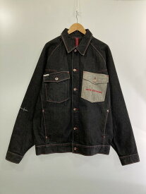 【中古】【メンズ】 FUBU フブ FAT ALBERT AND THE JUNKYARD GANG DENIM JACKET デニムジャケット アウター 146-240422-yn-34-min サイズ：XL カラー：ブラック 万代Net店