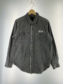 【現状渡し品】【メンズ】 NEIGHBORHOOD ネイバーフッド SMLX WORK SHIRT ワークシャツ 長袖シャツ トップス 142-251225-yn-02-min サイズ：M カラー：ブラック 万代Net店