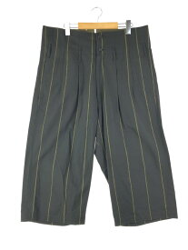 【中古】【メンズ】 Yohji Yamamoto POUR HOMME ヨウジヤマモトプールオム 17SS STRIPE WIDE PANTS ストライプワイドパンツ ボトムス 140-240329-kk-2-tag サイズ：2 カラー：ブラック 万代Net店