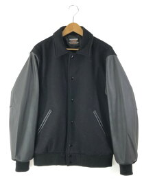 【中古】【メンズ】 SKOOKUM スクーカム × EDIFICE STADIUM JACKET 21-011-0035-3-0 エディフィス 別注 コラボ 襟付き スタジアムジャケット アウター 147-240402-mo-9-tag サイズ：M カラー：ブラック 万代Net店