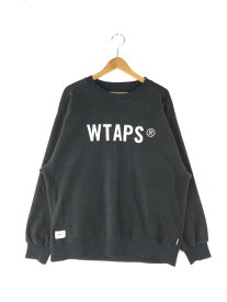 【中古】【メンズ】 WTAPS ダブルタップス 19AW DOWNY 01 SWEATSHIRT.POLY 192ATDT-CSM24 ダウニー01 スウェット トップス トレーナー 142-240422-kk-3-tag サイズ：X03 カラー：ブラック 万代Net店