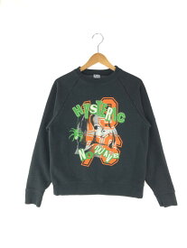 【中古】【レディース】 HYSTERIC GLAMOUR ヒステリックグラマー NO WAVE PRINT SWEAT 01171CS05 ノーウェーブ プリント スウェット ナンバリング トップス トレーナー 171-240507-yk-2-tag サイズ：F カラー：ブラック 万代Net店