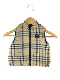 【中古】【キッズ】 BURBERRY バーバリー BURBERRY LONDON バーバリー ロンドン REVERSIBLE VEST BY632-260-09 リバーシブル ベスト トップス 173-240511-mo-3-tag サイズ：90 カラー：ブラック/ベージュ 万代Net店