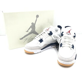 【中古美品】【メンズ】 NIKE SB ナイキエスビー AIR JORDAN 4 RETRO SP DR5415-100 エアジョーダン4 レトロ SP スニーカー 靴 160-250903-rt-17-tag サイズ：27cm US 9 カラー：スミット ホワイト/ホワイトネイビー 万代Net店