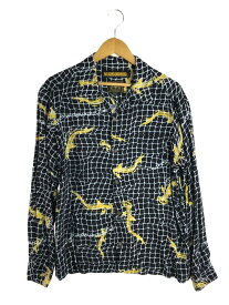 【中古品】【メンズ】 NEIGHBORHOOD ネイバーフッド 18SS SHARK.ALOHA R-SHIRT.L/S 181TSNH-SHM05 18年春夏 シャーク アロハ ロングスリーブシャツ 長袖シャツ トップス 142-251022-rt-03-tag サイズ：L カラー：ブラック 万代Net店