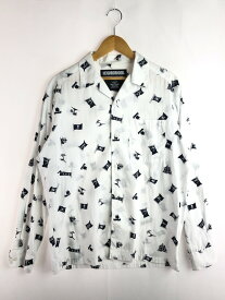 【中古品】【メンズ】 NEIGHBORHOOD ネイバーフッド ALOHA.FLAG C-SHIRT.L/S 191TSNH-SHM03 アロハフラッグ ロングスリーブシャツ 長袖シャツ トップス 142-251022-rt-02-tag サイズ：L カラー：ホワイト 万代Net店