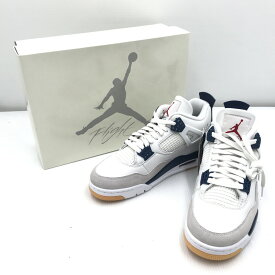 【中古美品】【メンズ】 NIKE SB ナイキエスビー AIR JORDAN 4 RETRO SP SUMMIT WHITE NAVY DR5415-100 エアジョーダン4 レトロ SP スニーカー 靴 160-251110-rt-08-tag サイズ：27cm US 9 カラー：ホワイト 万代Net店