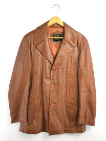 【中古品】【メンズ】 Lewis Leathers ルイスレザー LEATHERS BY JEFFERY レザー バイ ジェフリー 70’s LEATHER COAT 70年代 レザーコート ヴィンテージ アウター 146-260319-rt-03-tag サイズ：40 カラー：ブラウン 万代Net店