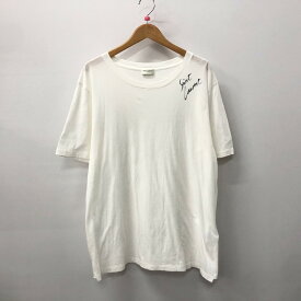 【中古】【メンズ】 SAINT LAURENT PARIS サンローランパリ PRINTED T-SHIRT 半袖 Tシャツ トップス 141-231213-at-15-tei サイズ：L カラー：ホワイト 万代Net店