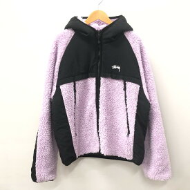 【中古】【メンズ】 STUSSY ステューシー SHERPA PANELED HOODED JACKET シェルパ パネル フーデッド ジャケット ボア 142-231225-tk-6-tei サイズ：M カラー：ピンク 万代Net店