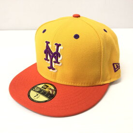 【中古】【メンズ】 NEW ERA ニューエラ NEWYORK METS CAP キャップ 帽子 185-240122-tk-4-tei サイズ：59.6cm カラー：イエロー 万代Net店