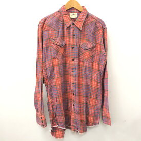 【中古】【メンズ】 Wrangler ラングラー ~70`S 70年代以前 ウエスタンシャツ ボタンダウン 145-240408-tk-8-tei カラー：レッド 万代Net店