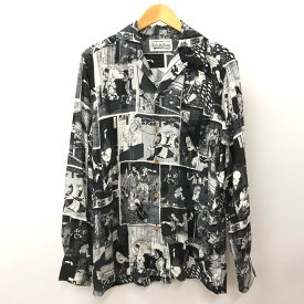 【中古】【メンズ】 WACKO MARIA ワコマリア 18FW- MS-HI02 無惨絵 LS HAWAIAN SHIRT 長袖シャツ マルチカラー プリント ボタンダウン ハワイアン 140-240425-tk-12-tei サイズ：S カラー：総柄 万代Net店