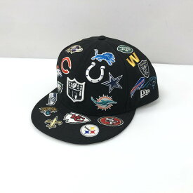 【中古】【メンズ】 NEW ERA ニューエラ NFL TEAM LOGO ALLOVER 59FIFTY キャップ 帽子 185-240517-ma-4-tei サイズ：7 1/2 59.6cm カラー：ブラック 万代Net店