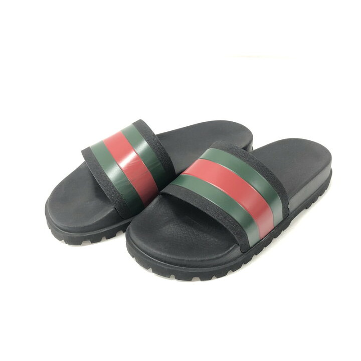 楽天市場】【中古】【メンズ】 GUCCI グッチ スライドサンダル ラバー 