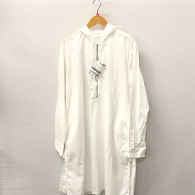 【中古】【メンズ】 Engineered Garments エンジニアードガーメンツ NGINEERED GARMENTS フード付きハーフジップロングシャツ トップス 140-240615-rk-12-tei サイズ：L カラー：ホワイト 万代Net店