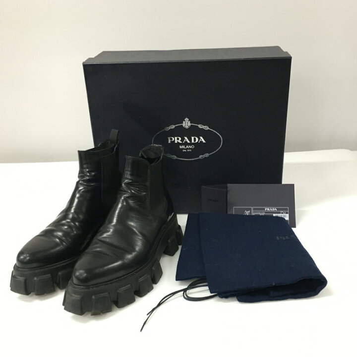 楽天市場】【中古】【メンズ】 PRADA プラダ PRADA MONOLITH CHELSEA 