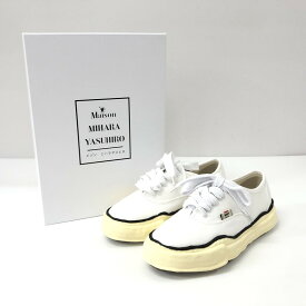 【中古】【メンズ】 MAISON MIHARA YASUHIRO A09FW735 HANK ORIGINAL SOLE TOE CAP SNEAKER LOW CANVAS メゾン ミハラ ヤスヒロ ベイカー ビンテージライクオリジナルソールキャンバスローカットスニーカー 162-240628-mw-5-tei サイズ：41 カラー：ホワイト 万代Net店