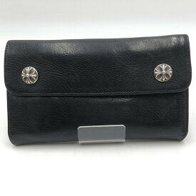 楽天スーパーSALE 10%OFF~【現状渡し品】【メンズ】 CHROME HEARTS クロムハーツ WAVE CROSS BALL ウエーブ クロスボール 長財布 レザー ロングウォレット 190-251015-ks-10-tei カラー：ブラック 万代Net店